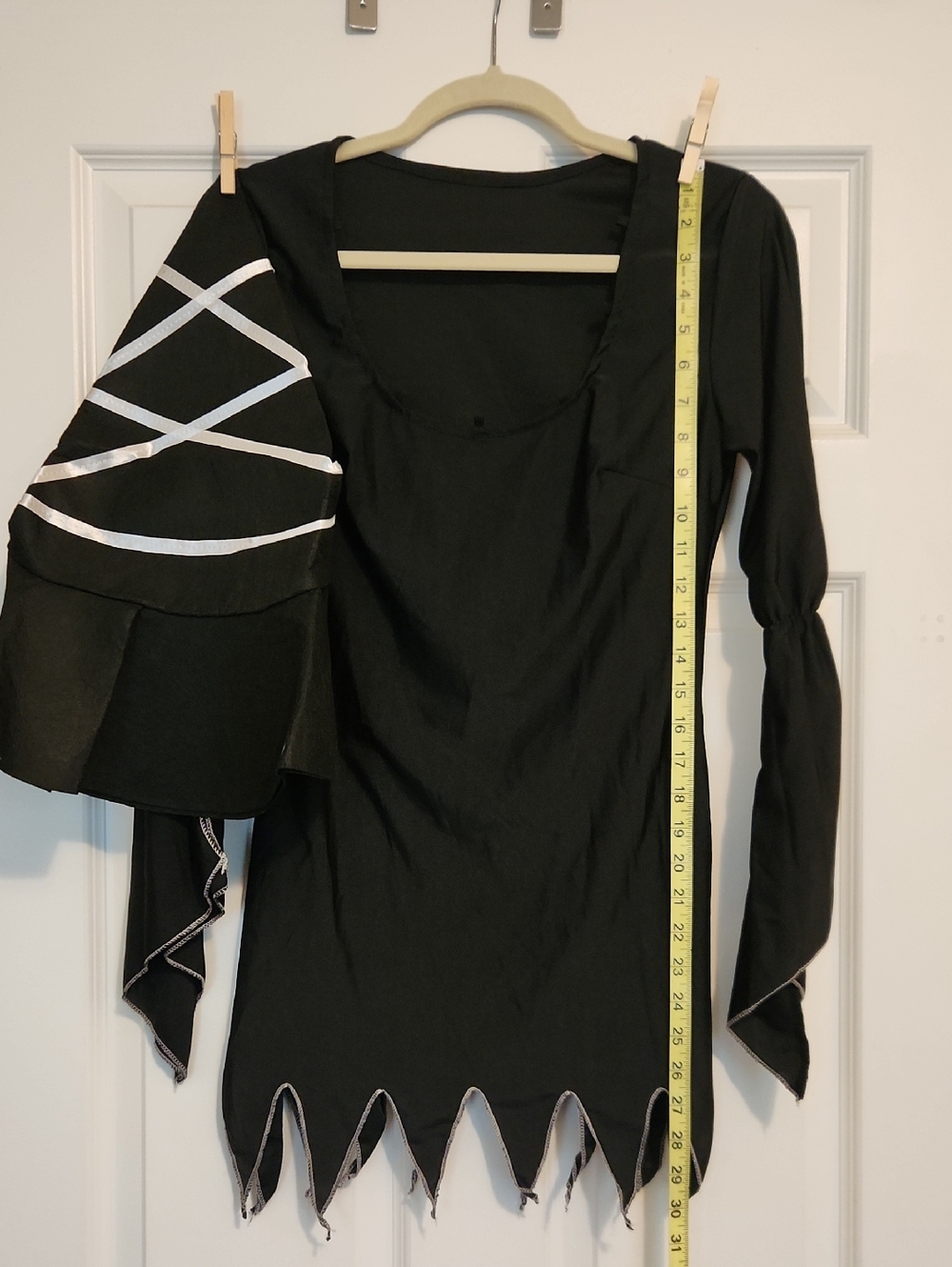 Witch Costume Black with Silver Trim